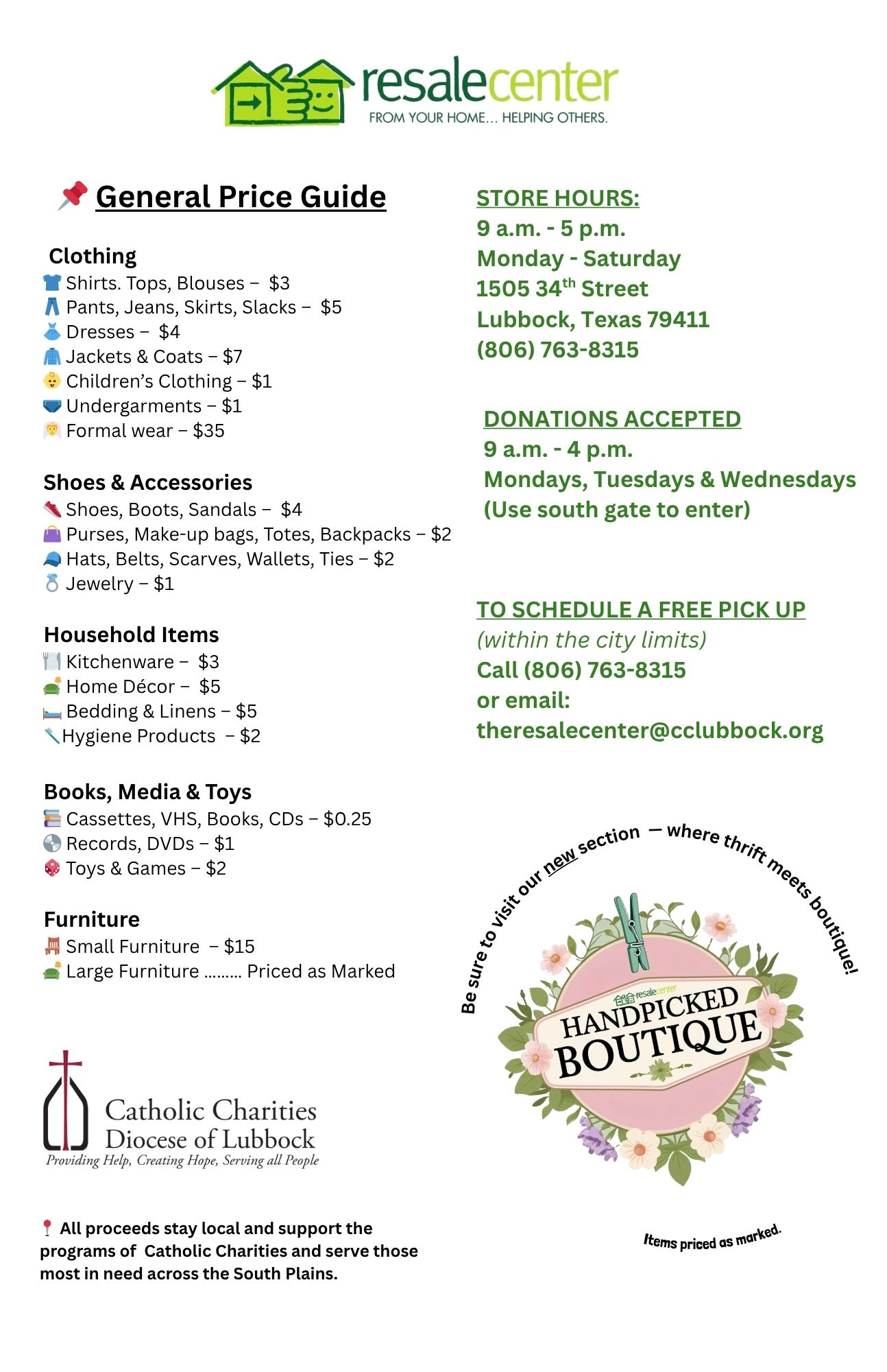 Final Price List 5 5 X 8 5