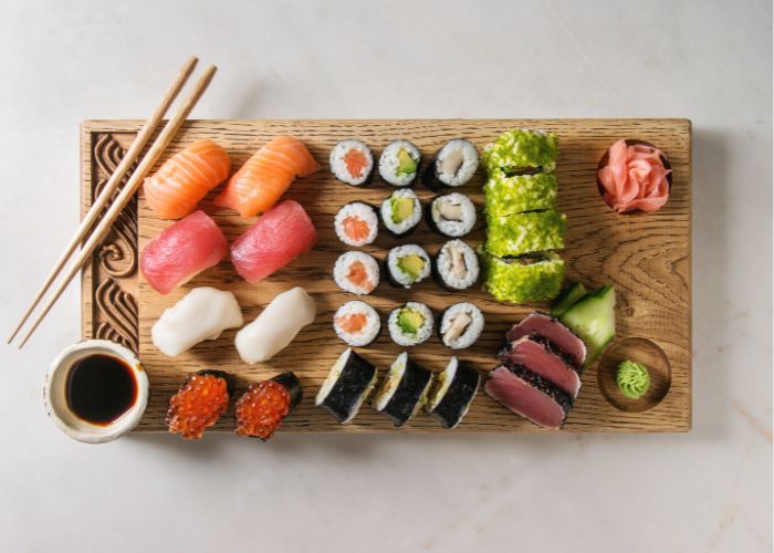 Sushi Platter With Rolls