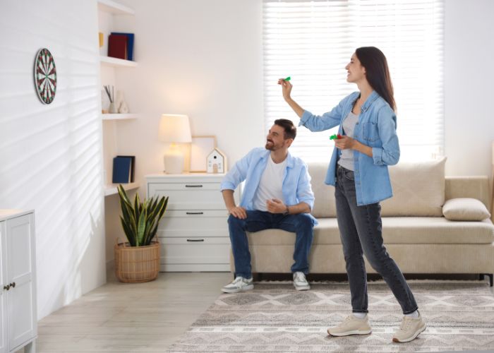 Playing Darts With Your Girlfriend for a Fun Challenge