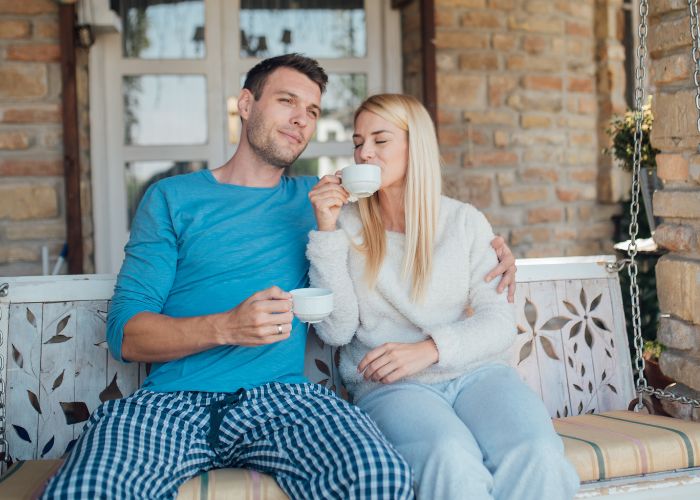 Couple Enjoying Coffee Together