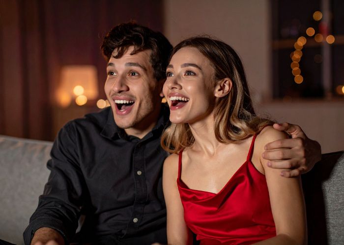 Couple Watching Movie