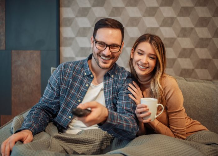 Couple Watching A Movie