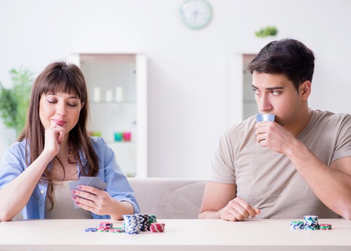 Couple Playing Rummy