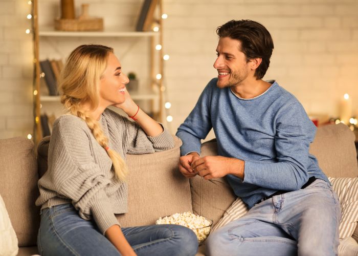 Couple Talking At Home