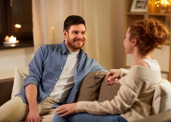 Happy Talking Couple