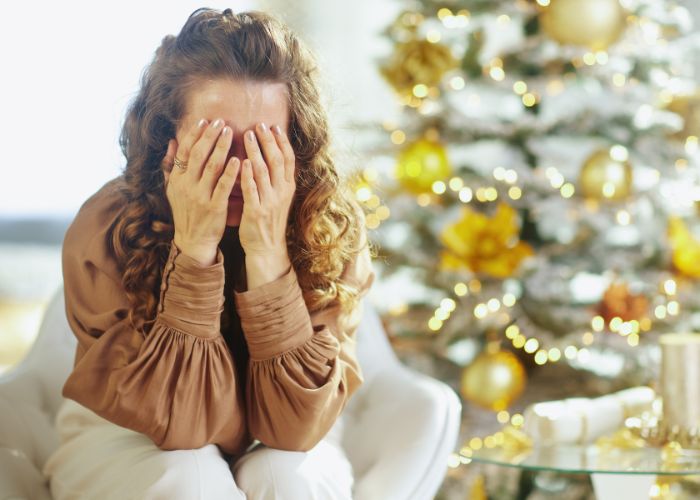 Woman Overwhelmed By Stress And Sadness