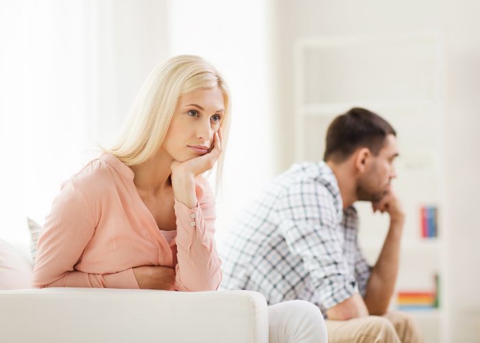 Unhappy Couple At Home