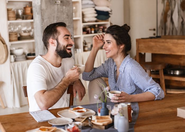 Couple Having Coffee At Home (2)