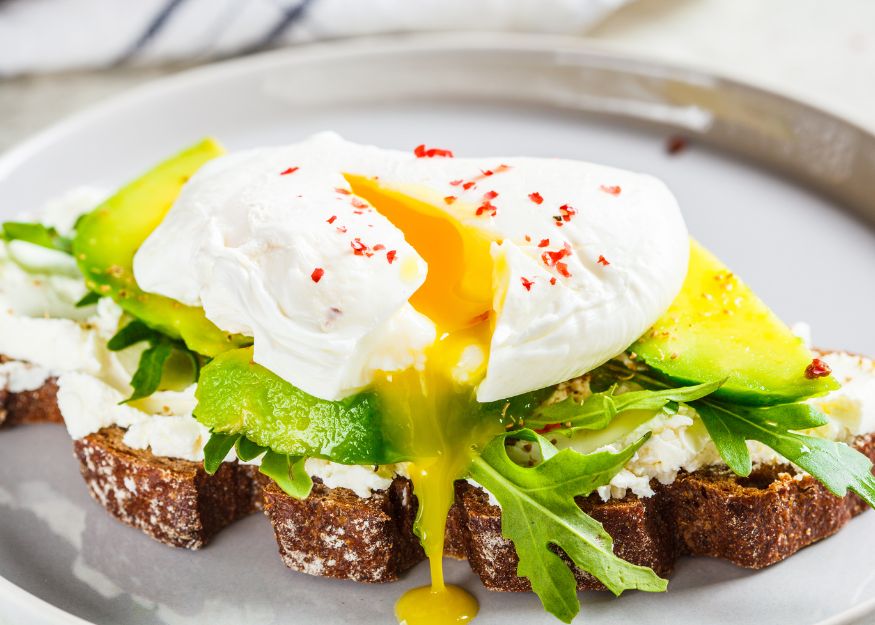 Avocado Toast With Poached Eggs