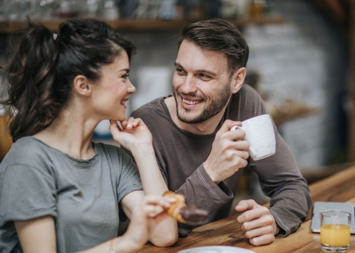 Happy Couple Talking