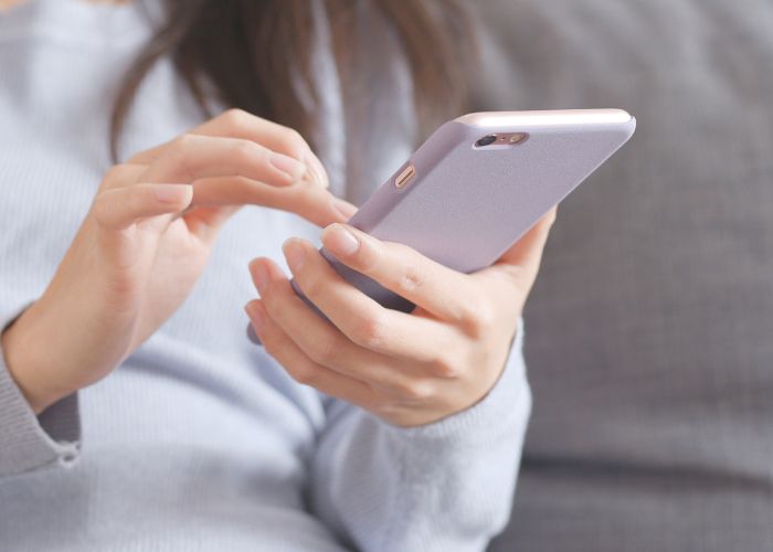 Woman Sending A Message