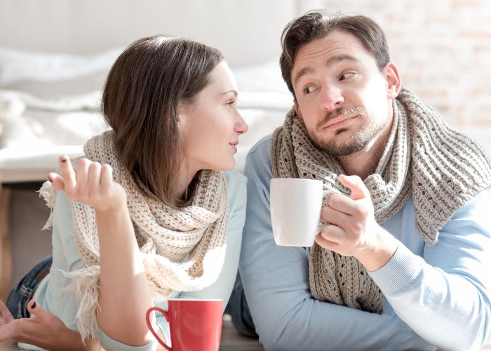 Happy Nice Couple Communicating With Each Other