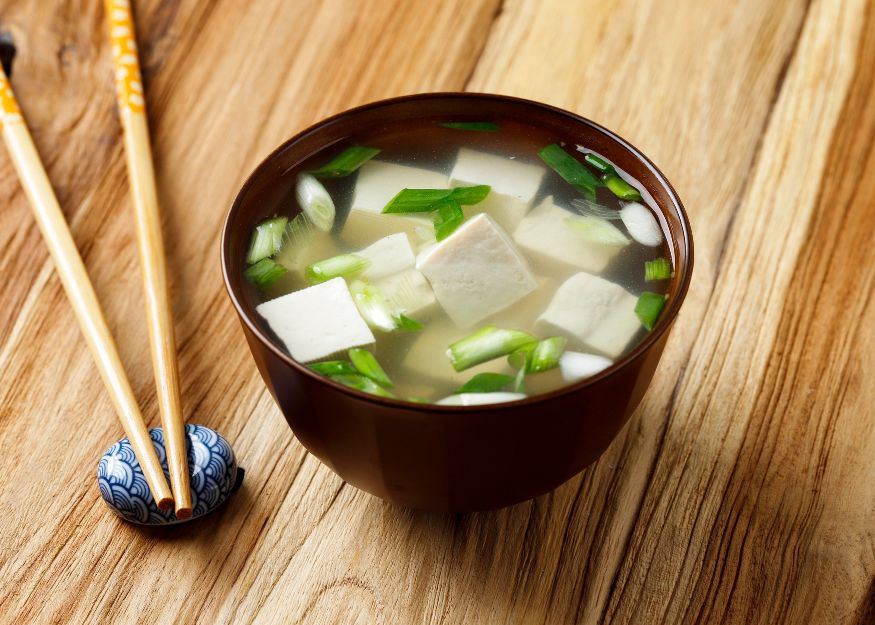 Miso Soup With Tofu And Greens